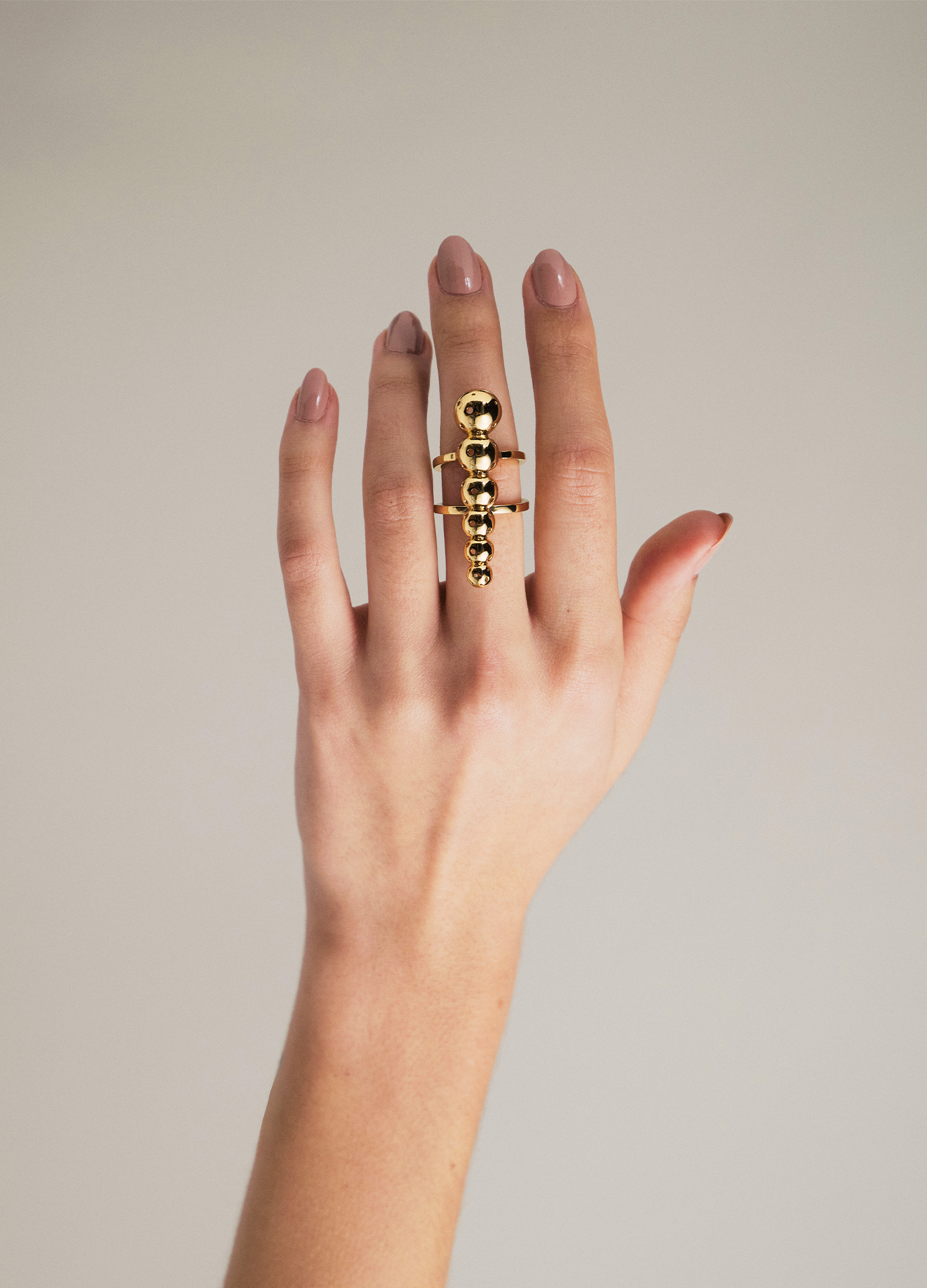 SET ASHA RING + BUSHIDO SMALL EARRINGS GOLD