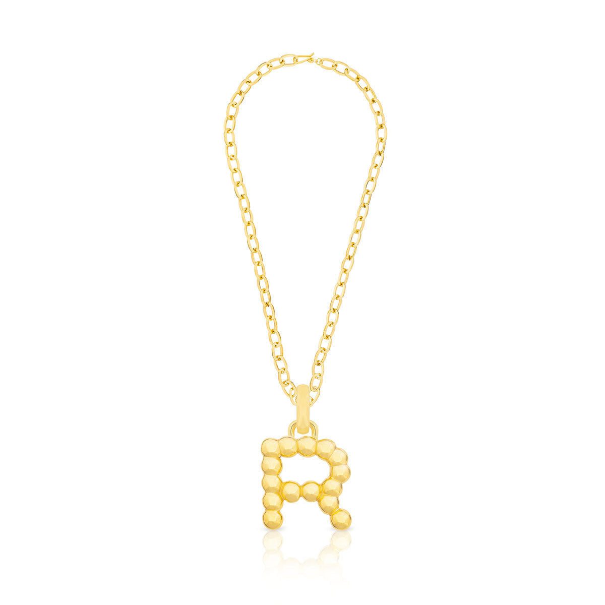 BOLD LETTER NECKLACE GOLD