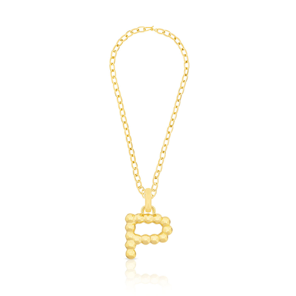 BOLD LETTER NECKLACE GOLD