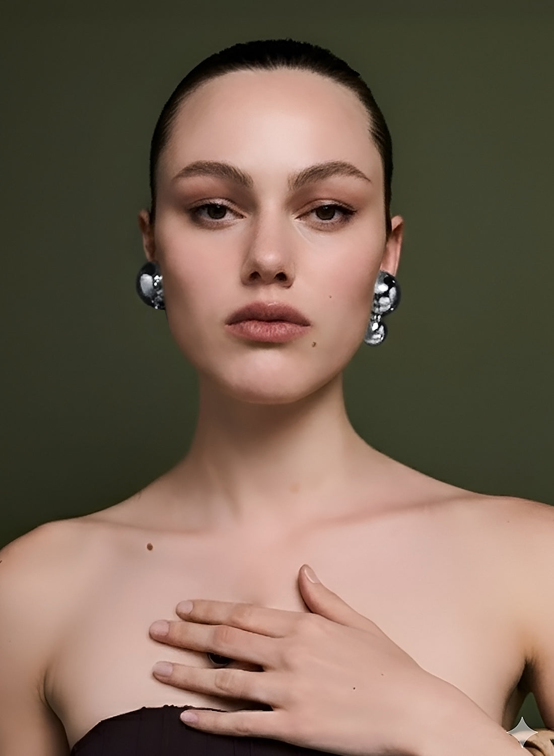 SET LORICA DOUBLE + NEO BIG EAR CUFF SILVER