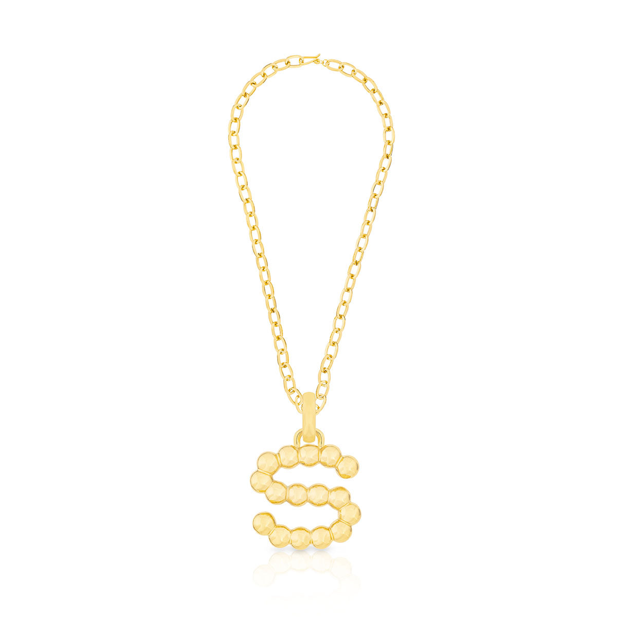 BOLD LETTER NECKLACE GOLD