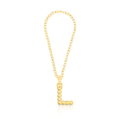 BOLD LETTER NECKLACE GOLD