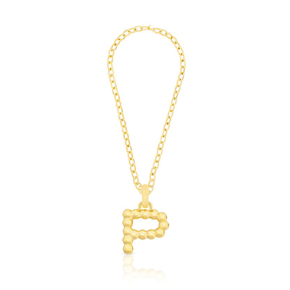 BOLD LETTER NECKLACE GOLD