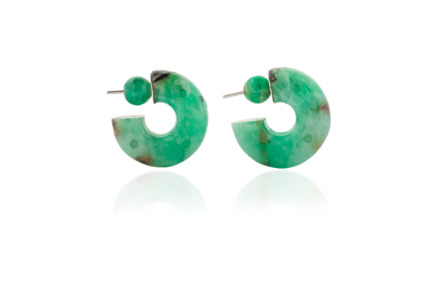 MEDIUM HOOPS EMERALD