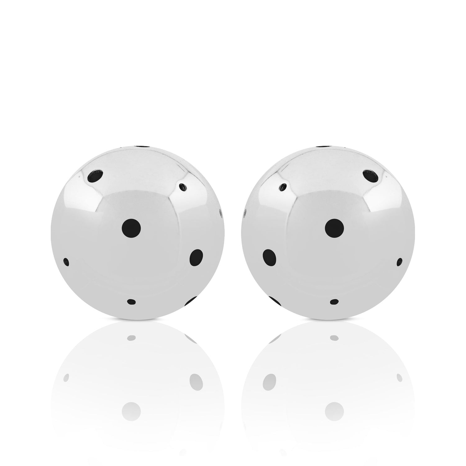 BOLD BIG BALL EARRINGS SILVER