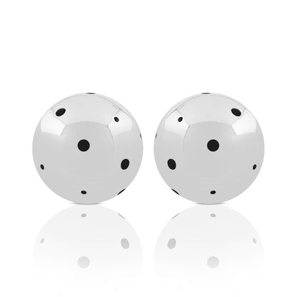 BOLD BIG BALL EARRINGS SILVER