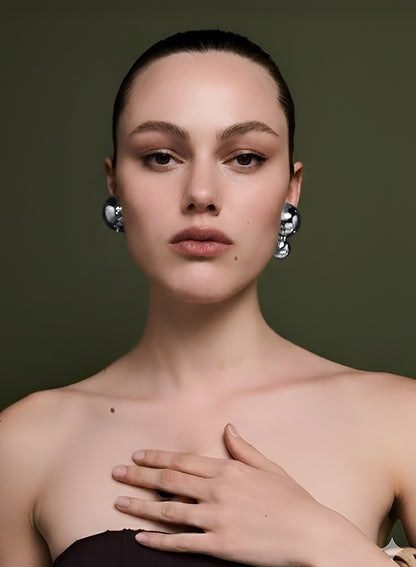 SET LORICA DOUBLE + NEO BIG EAR CUFF SILVER