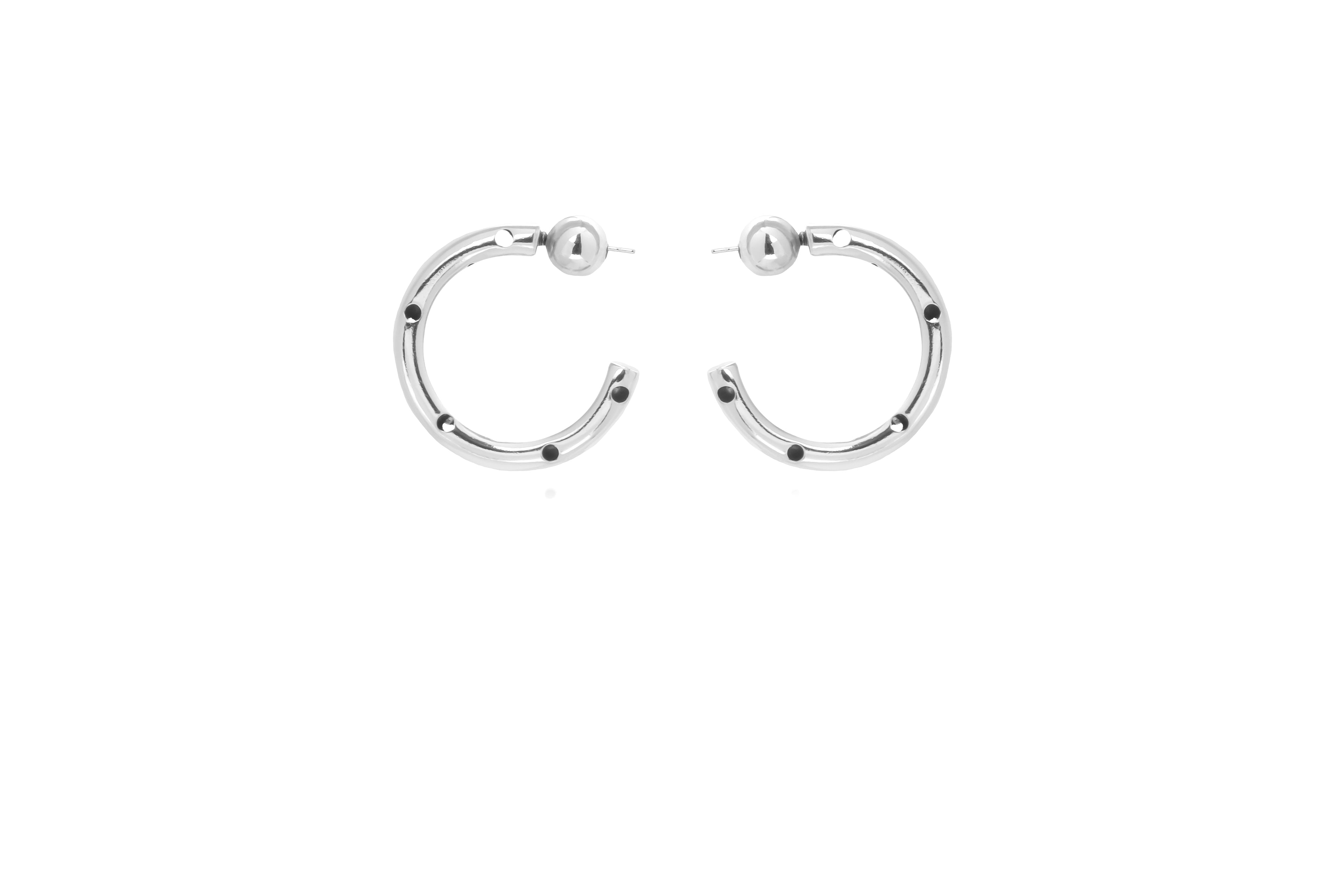 SMALL TUBE HOOPS SILVER