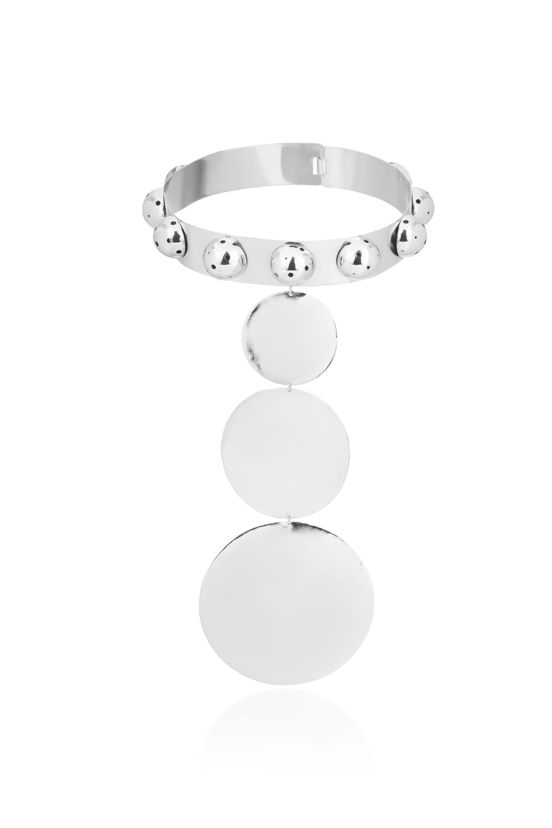 CHOKER WITH CIRCLES SILVER