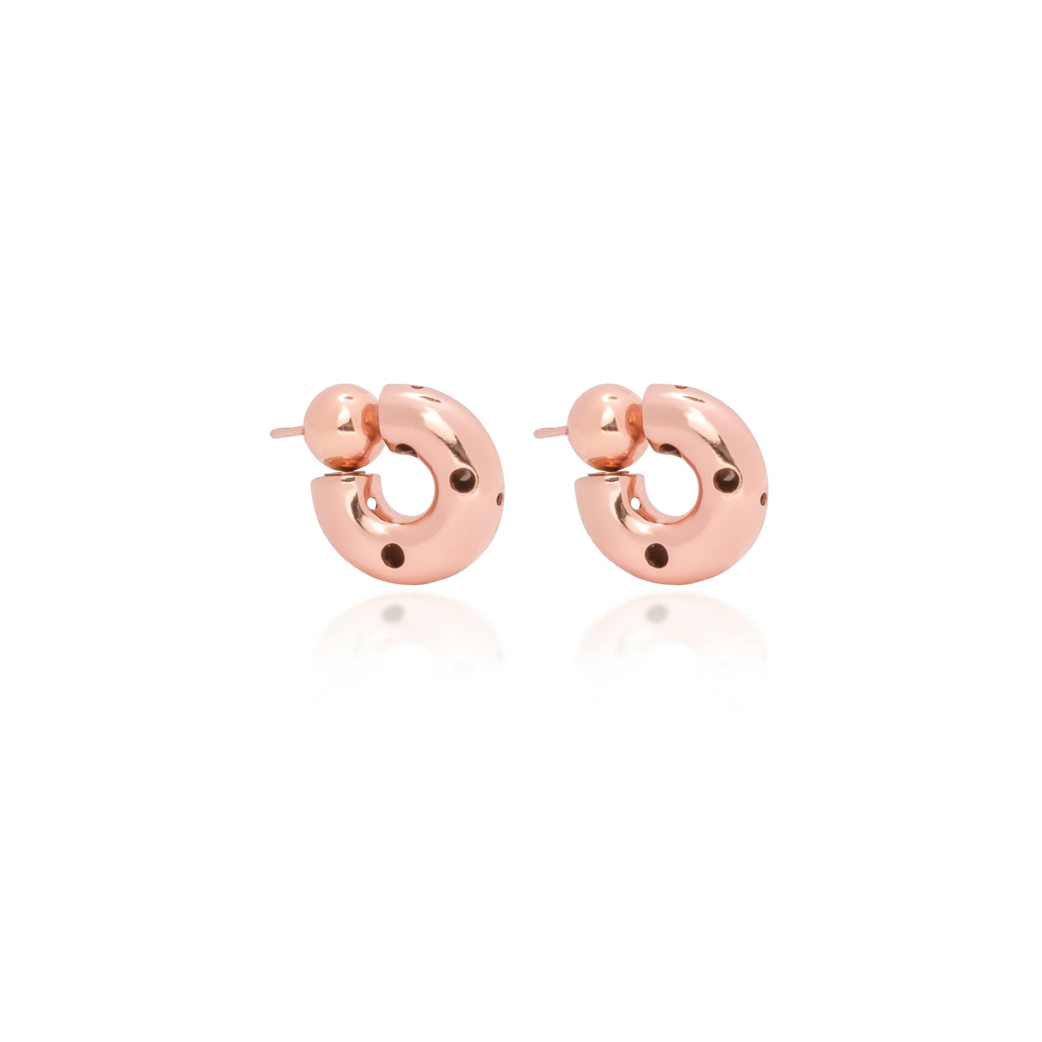 MINI HOOPS EARRINGS ROSE GOLD