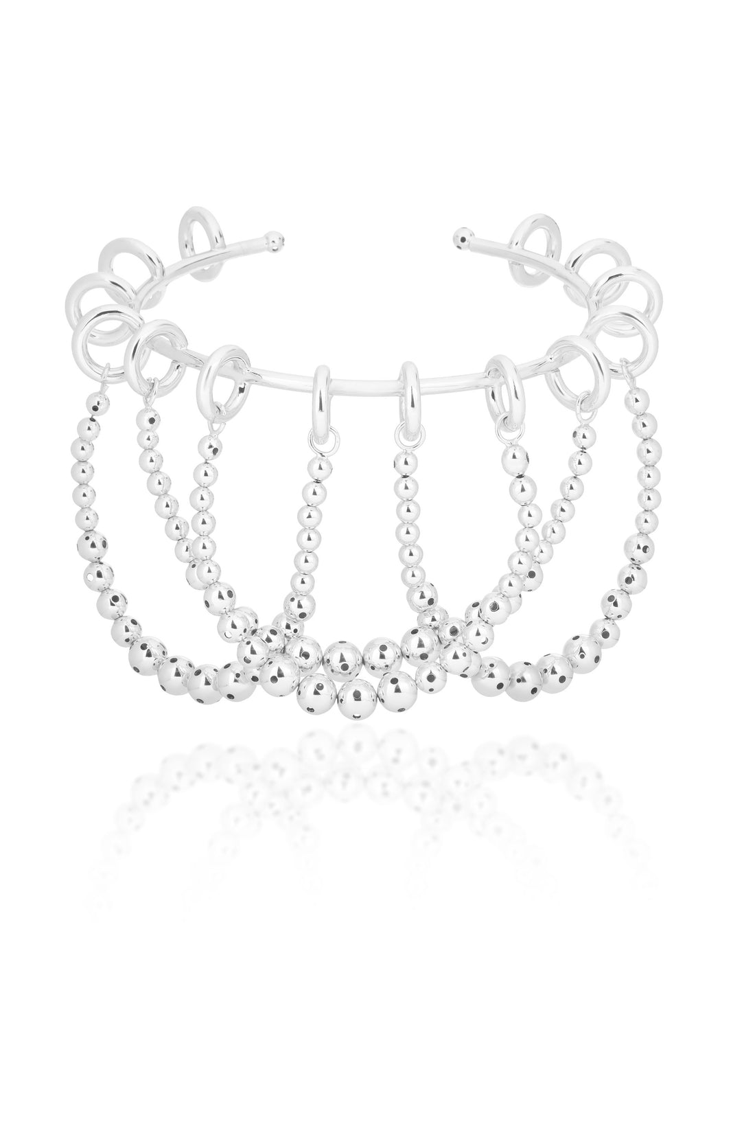 AROS CHOKER WITH BUBBLES SILVER