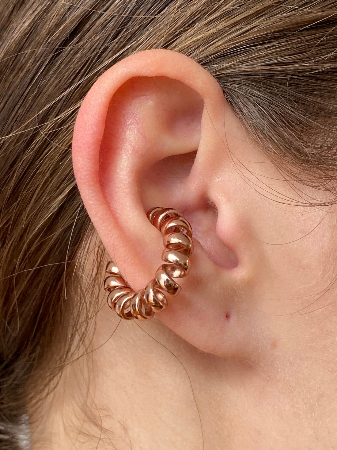 SMALL SPIRAL EARCUFF ROSE GOLD